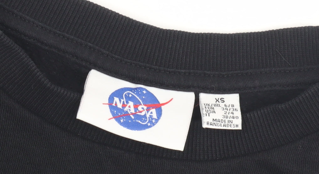 NASA Unisex Black XS Pullover Sweatshirt