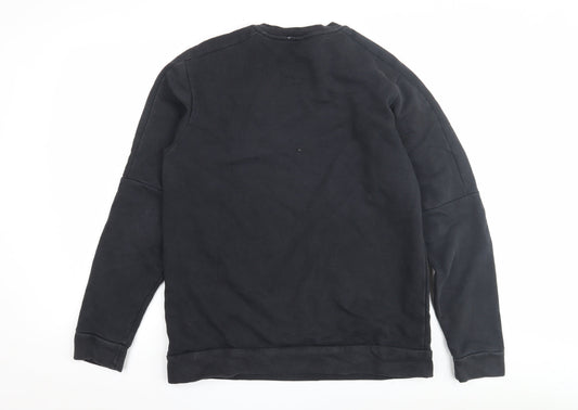 Adidas Men's Black Pullover Sweatshirt, Logo, Size M