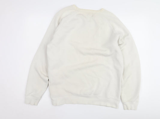 Adidas Men's Ivory Pullover Sweatshirt L Logo