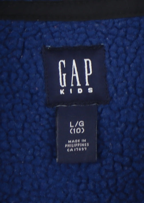 GAP Boys Grey Puffer Jacket Size L Full Zip