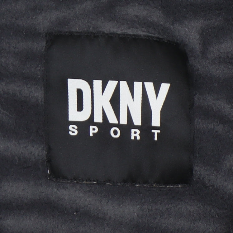 DKNY Women's Black Animal Print Puffer Jacket XL
