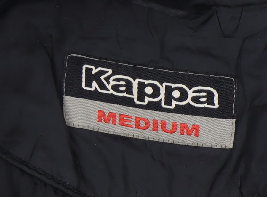 Kappa Men's Black Puffer Jacket - Medium, Full Zip