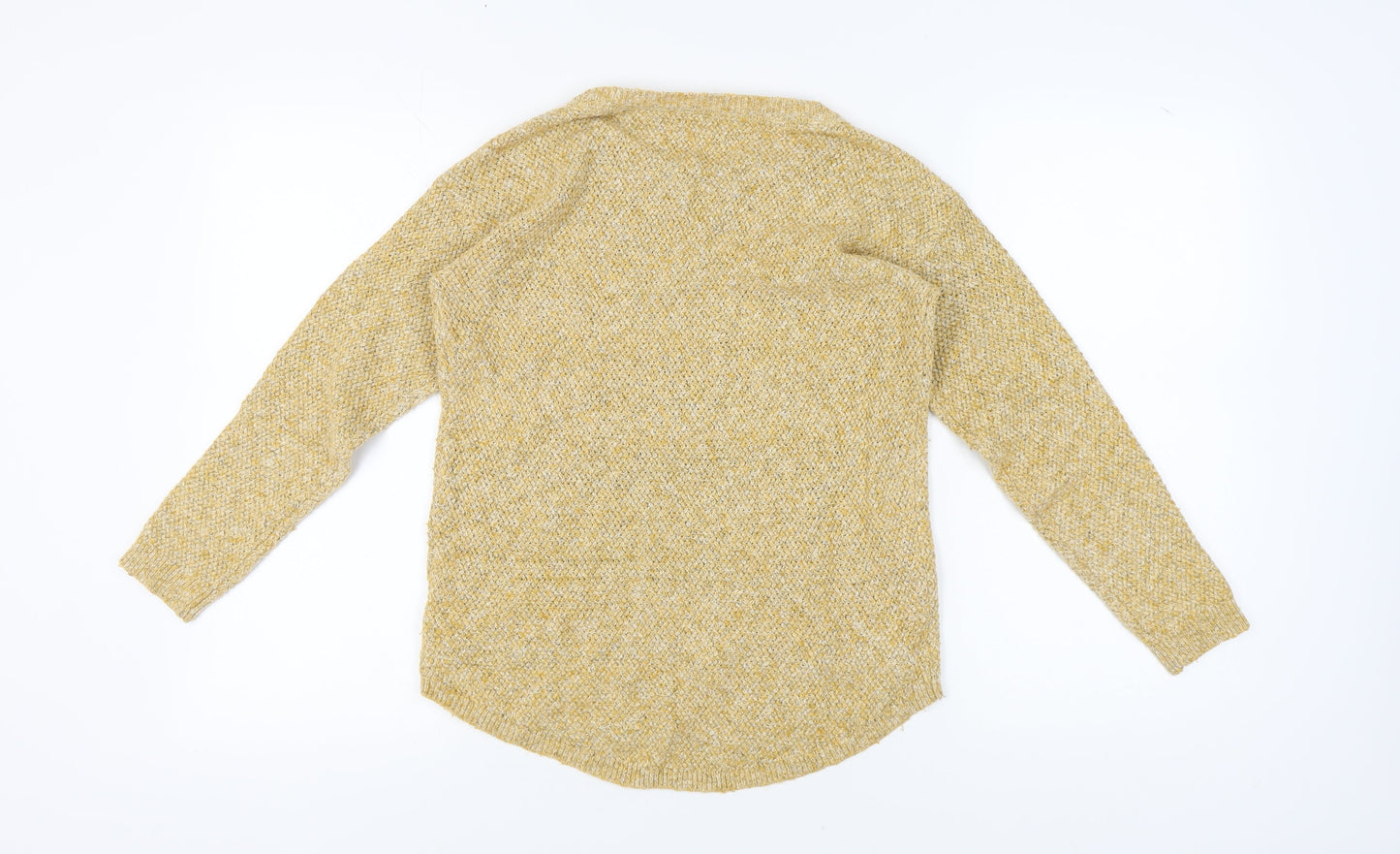 Fat Face Women's Yellow Chunky-Knit Pullover Jumper Size 6