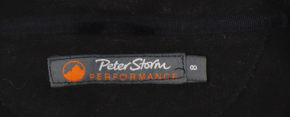 Peter Storm Women's Black Hooded Jacket Size 8