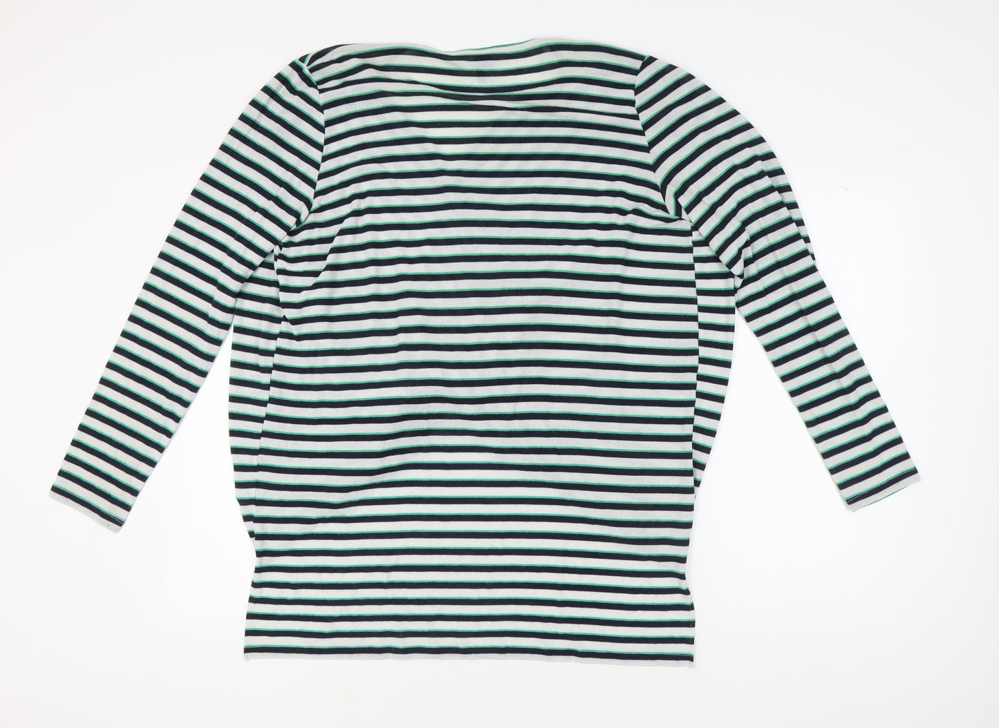 Vero Moda Women's Black Wrap V-Neck Striped Top 2XL