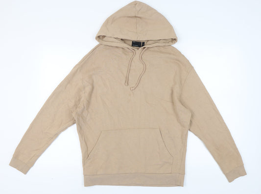 Additional front view of ASOS DESIGN Men's Beige Hoodie S Logo Urban Style