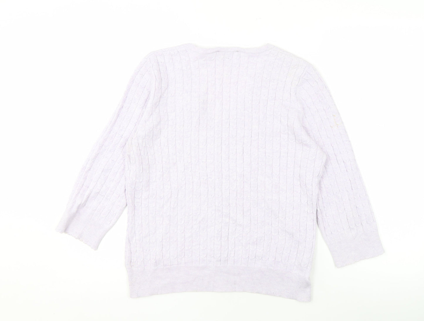 Austin Reed Women's Ivory Cable-Knit Pullover M