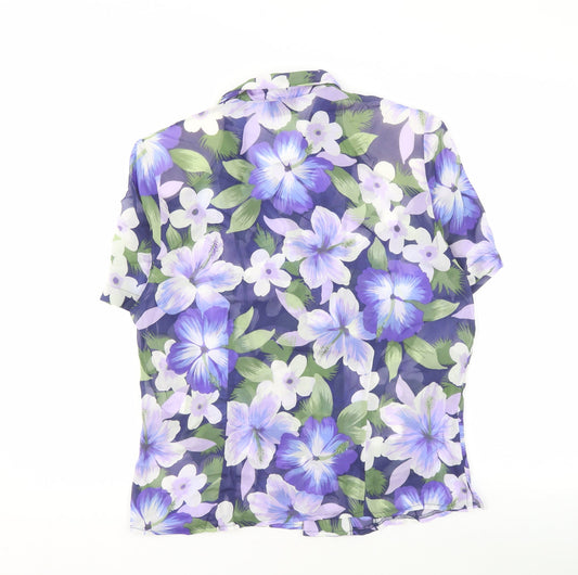 Womens UK Size 12 Alexon Multicoloured Viscose Button-Up
