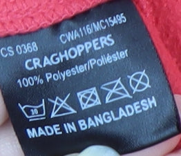 Craghoppers Women's Red Pullover Fleece Sweatshirt Size 10