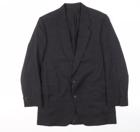 Crombie Men's Grey Wool Blazer Size 40L Formal Look