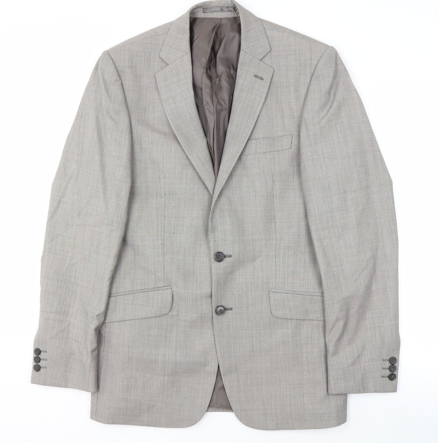 Jeff Banks Men's Grey Long Blazer Size 38 Formal Jacket