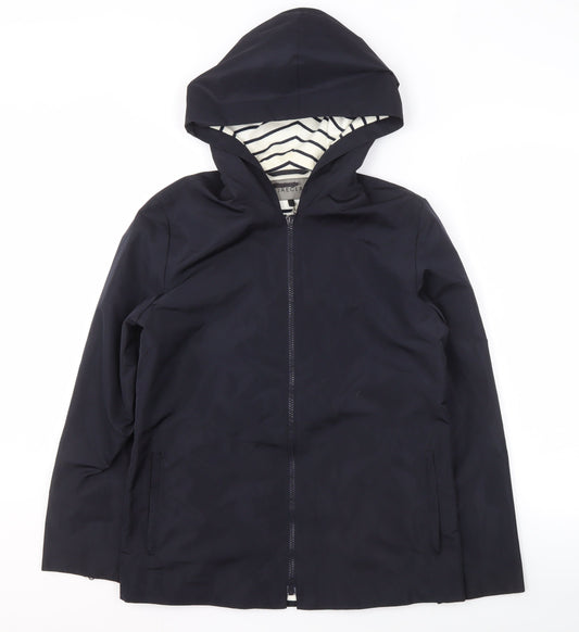 Jaeger Women's Black Rain Coat Jacket Size 8