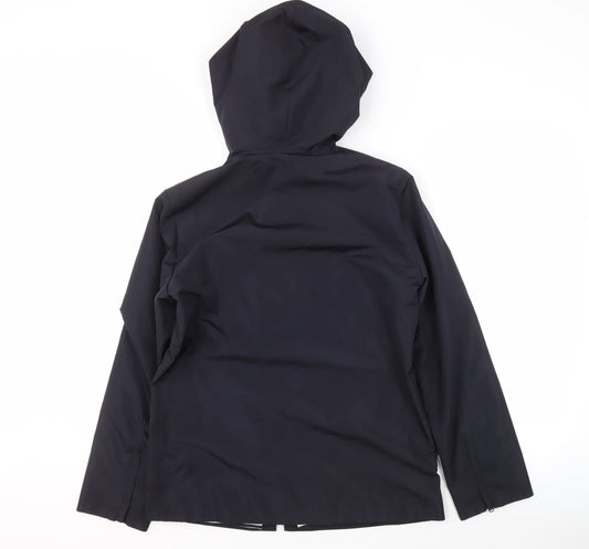 Jaeger Women's Black Rain Coat Jacket Size 8