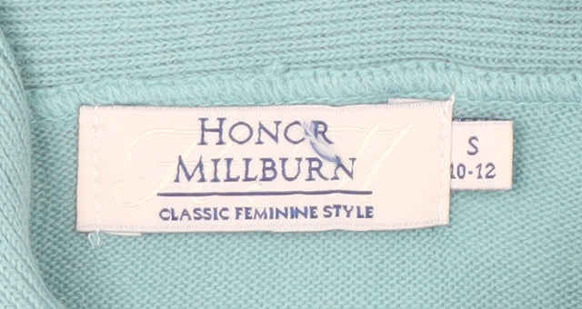 Brand and care label for Honor Millburn Women's Blue Jumper, S, Classic Knit