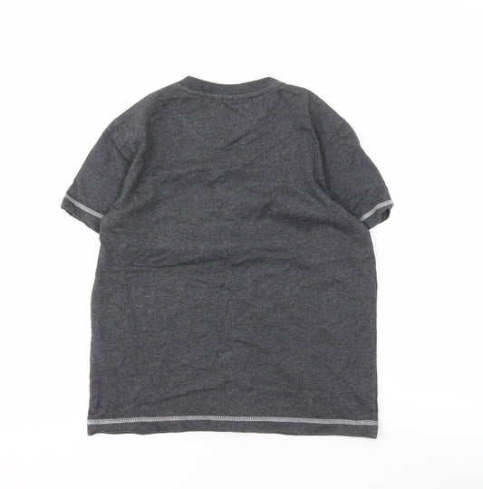 Fila Boys Grey Logo T-Shirt, Short Sleeve, Size L