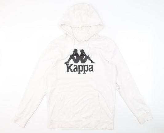 Kappa Men's White Pullover Hoodie, Size L