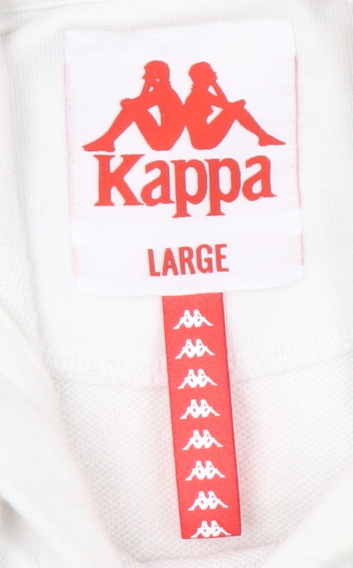 Kappa Men's White Pullover Hoodie, Size L
