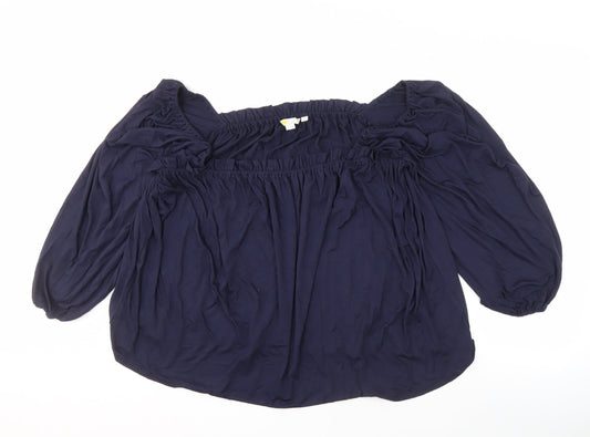 Womens UK Size 18 Boden Blue Viscose Blend Blouse