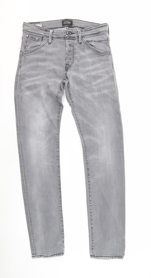 Jack & Jones Men's Grey Straight Jeans Size 30