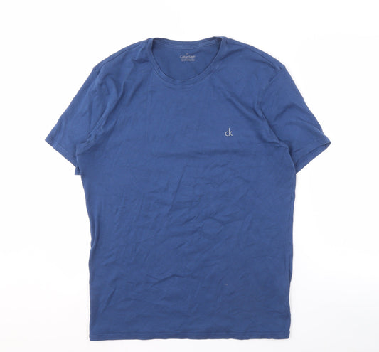 Calvin Klein Men's Blue Crew Neck T-Shirt L