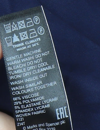 Jaeger Women's Navy Balloon Sleeve Blouse Size 10