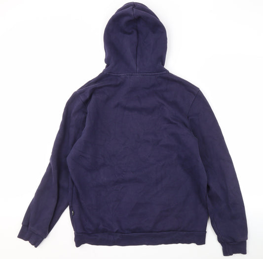 Puma Men's Blue L Pullover Hoodie, Logo, Hooded, Autumn