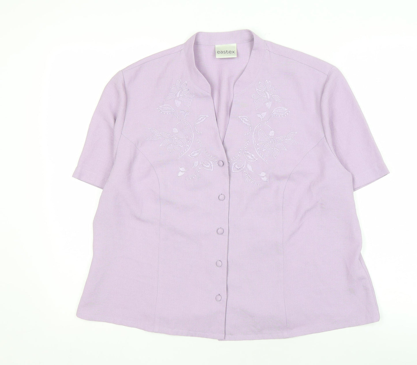 Eastex Women's Purple Blouse Size 18 Short Sleeve