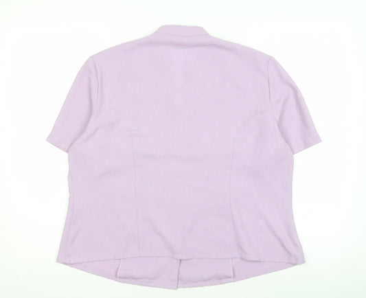 Eastex Women's Purple Blouse Size 18 Short Sleeve