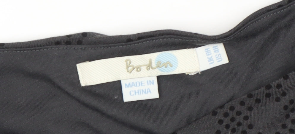 Boden Women's Black Geometric Midi Dress Size 12