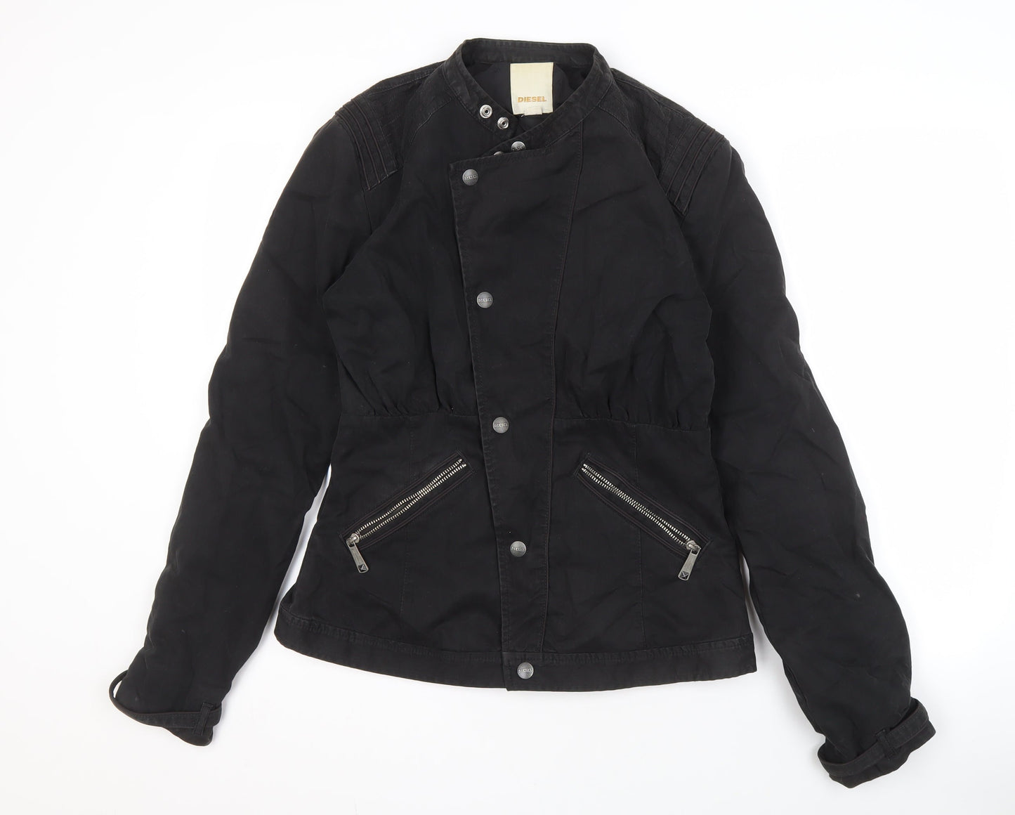 Diesel Women's Black Motorcycle Jacket Size L