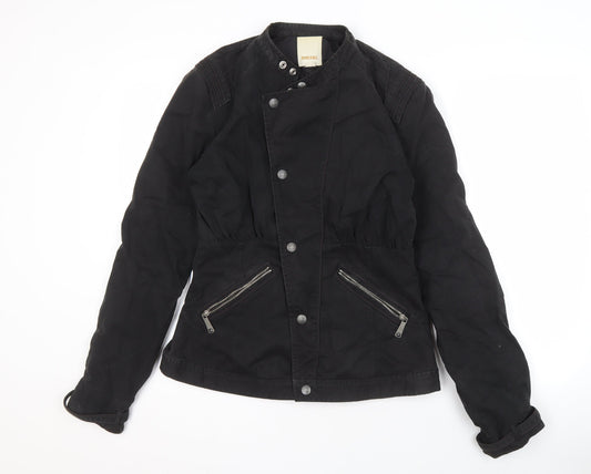 Diesel Women's Black Motorcycle Jacket Size L