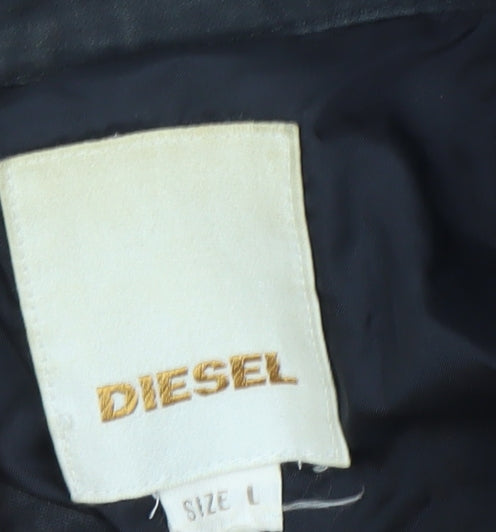 Diesel Women's Black Motorcycle Jacket Size L
