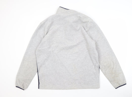 Jack & Jones Men's Grey 1/4 Zip Sweatshirt L