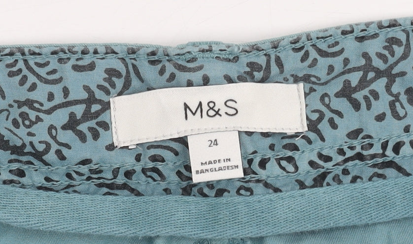 Additional view of Marks & Spencer Men's Blue Cargo Shorts, size 24