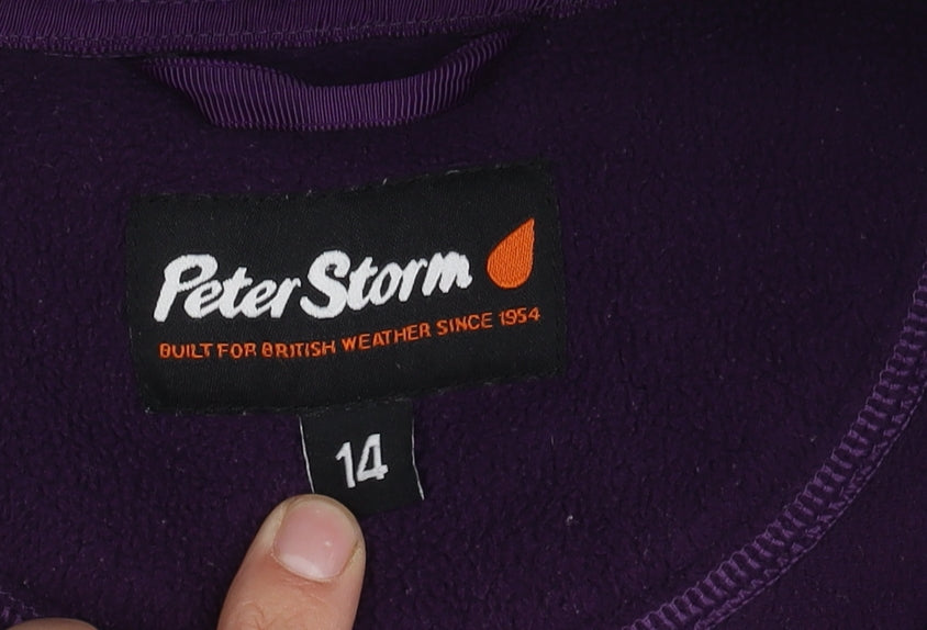 Peter Storm Women's Purple Fleece Jacket Size 14
