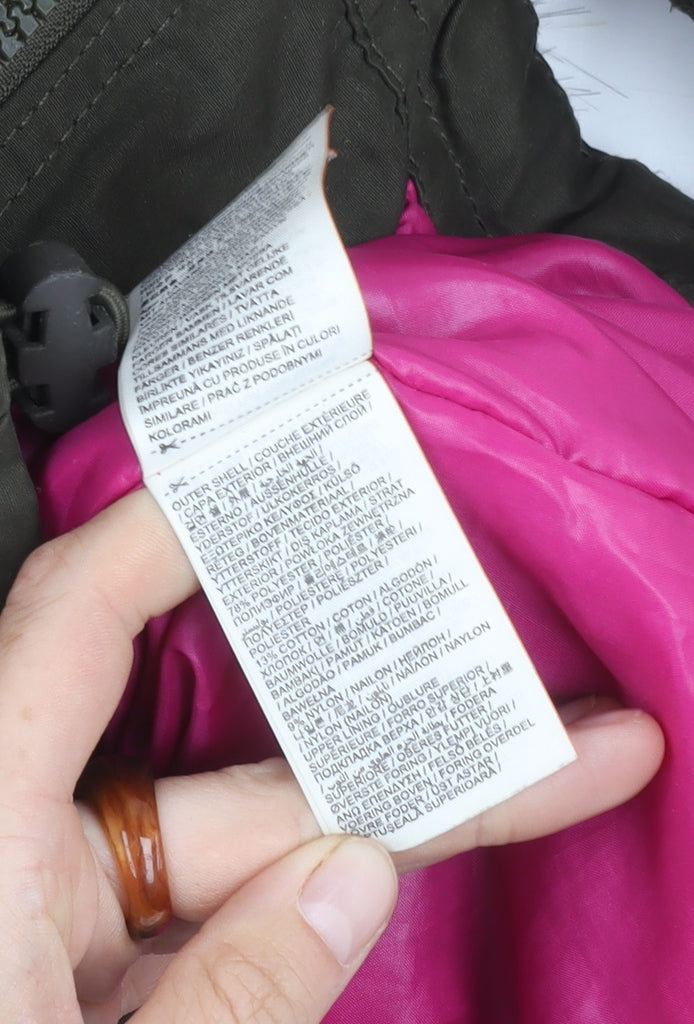 Superdry Women Windparka XS Green Hooded Winter Jacket