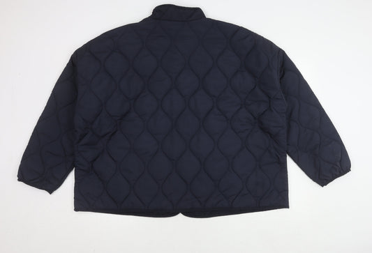 Golddigga Women's Blue Quilted Jacket Size 18