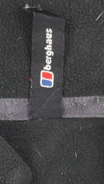 Brand and care label for Berghaus boys’ black fleece hoodie m - outdoor and casual wear