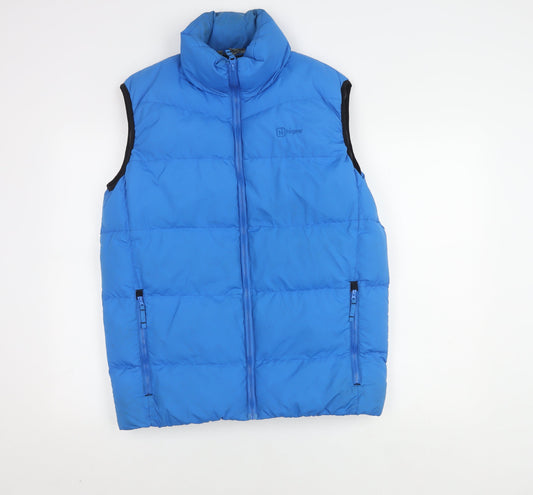 Hi Gear Men's Blue Puffer Waistcoat, M, Zipped Pockets