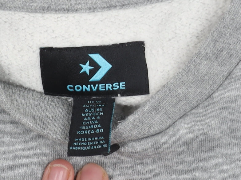 Converse Unisex Grey XS Logo Crew Neck Sweatshirt