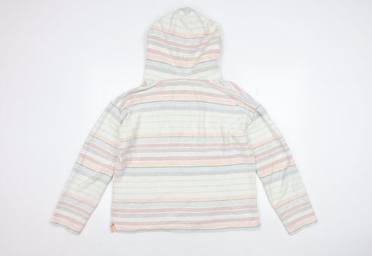 FatFace Women's Multicoloured Striped Hooded Jacket M