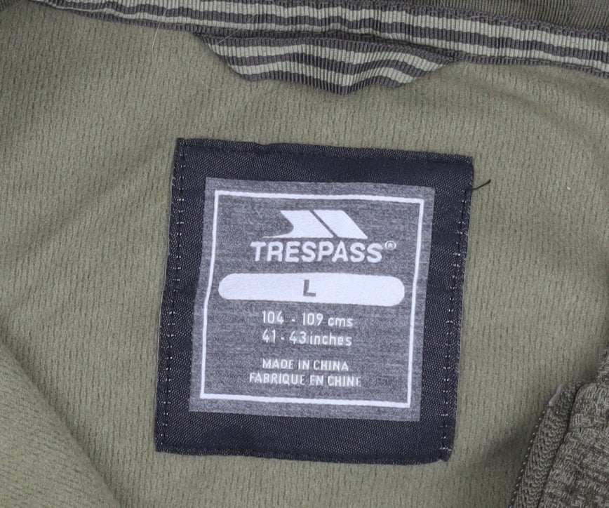 Trespass Men's Green Hooded Basic Jacket Large