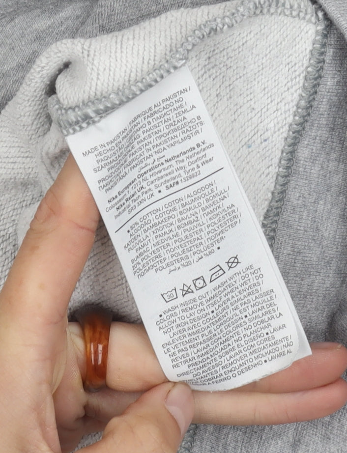 Nike Grey Unisex Adults Pullover Sweatshirt M