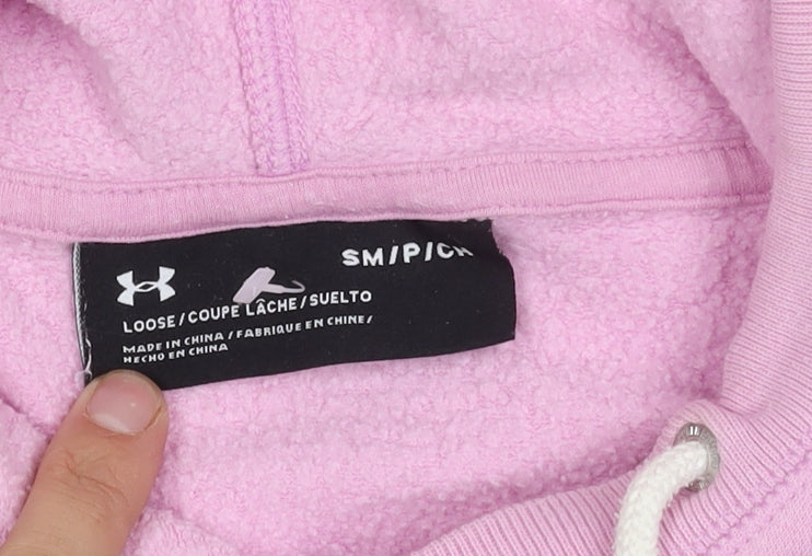 Under Armour Women's Pink Pullover Hoodie, S