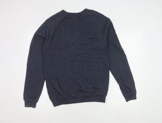 Jack Wills Blue Men's Sweatshirt S - Pullover, Logo, Crew Neck