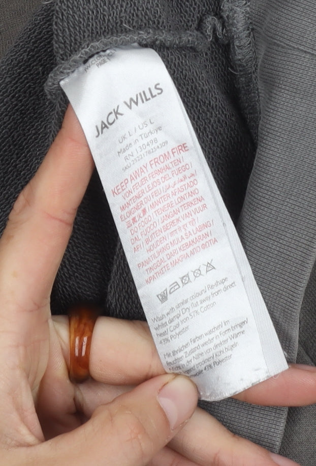 Jack Wills Men's Grey Pullover Sweatshirt L