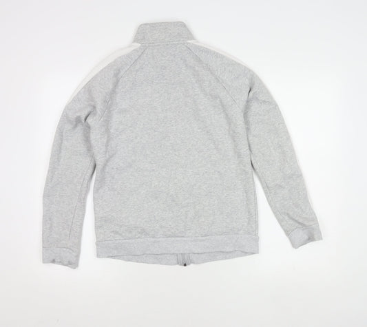 Puma Grey Sports Jacket, M, Full Zip, Casual, Logo Accents