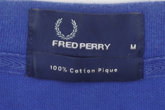 Fred Perry Men's Blue Polo Shirt M Casual Logo