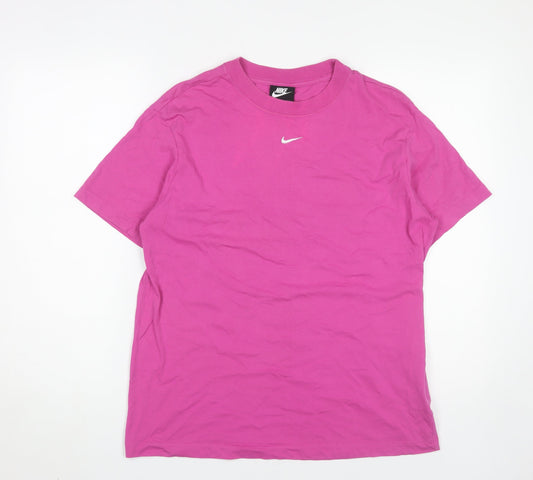 Nike Women's Pink T-Shirt, Size S, Crew Neck, Casual