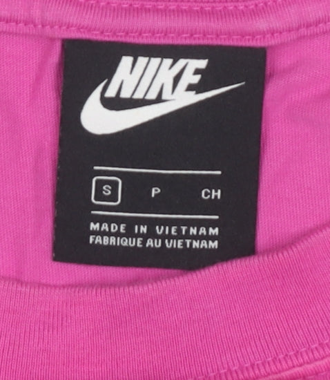Nike Women's Pink T-Shirt, Size S, Crew Neck, Casual
